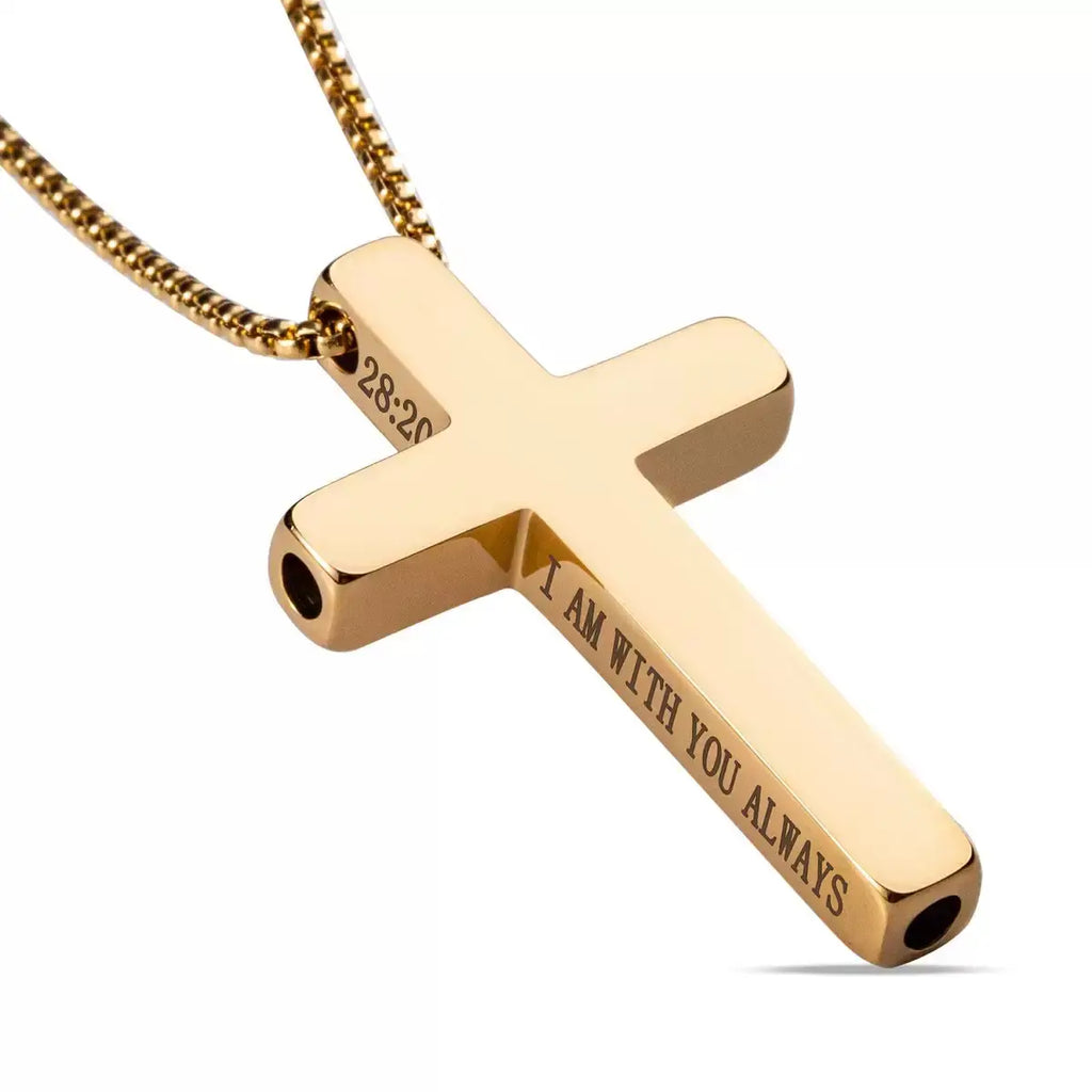 Aurabre Cross Breathing Necklace – “I Am With You Always”