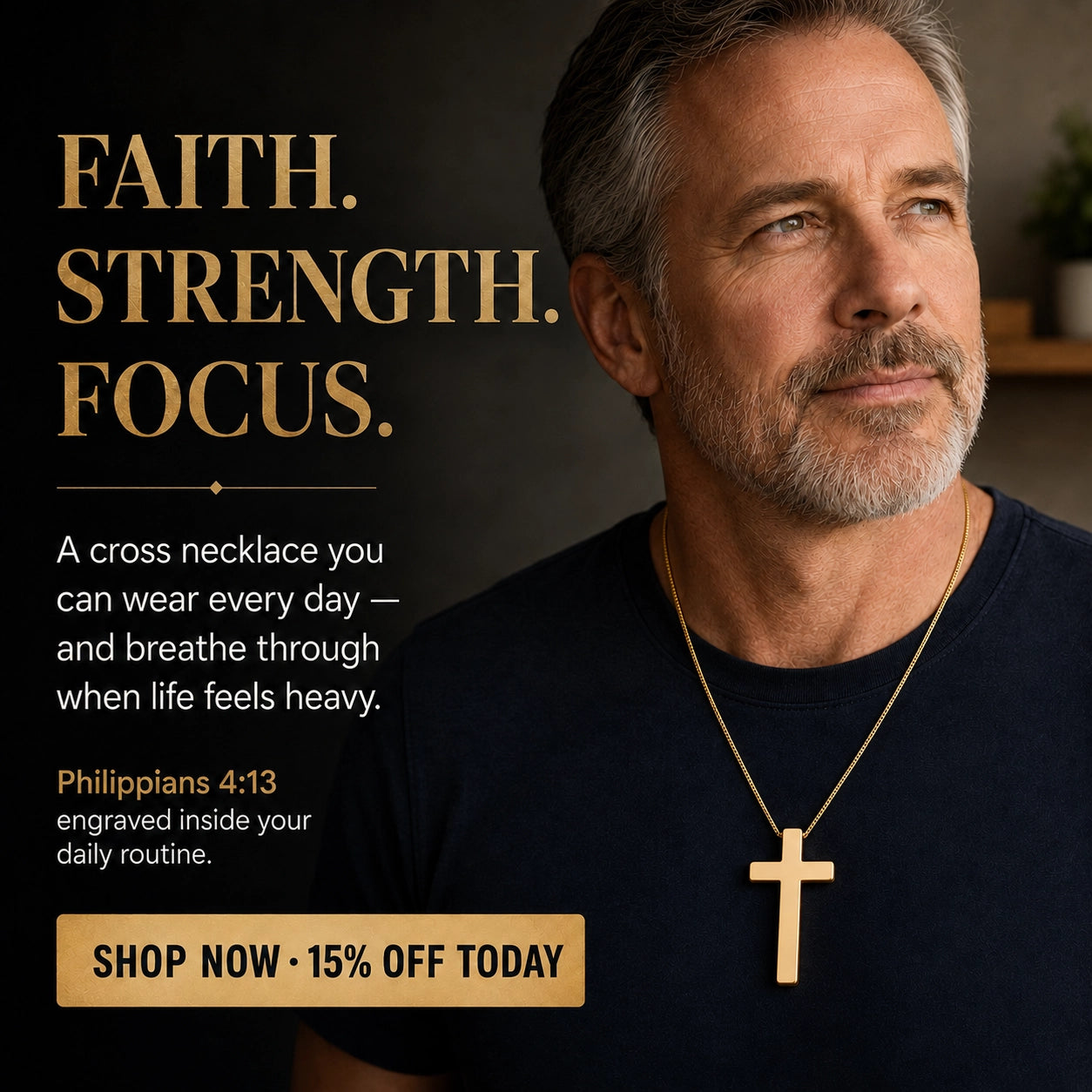 “I Can Do All Things” - Aurabre Cross Breathing Necklace