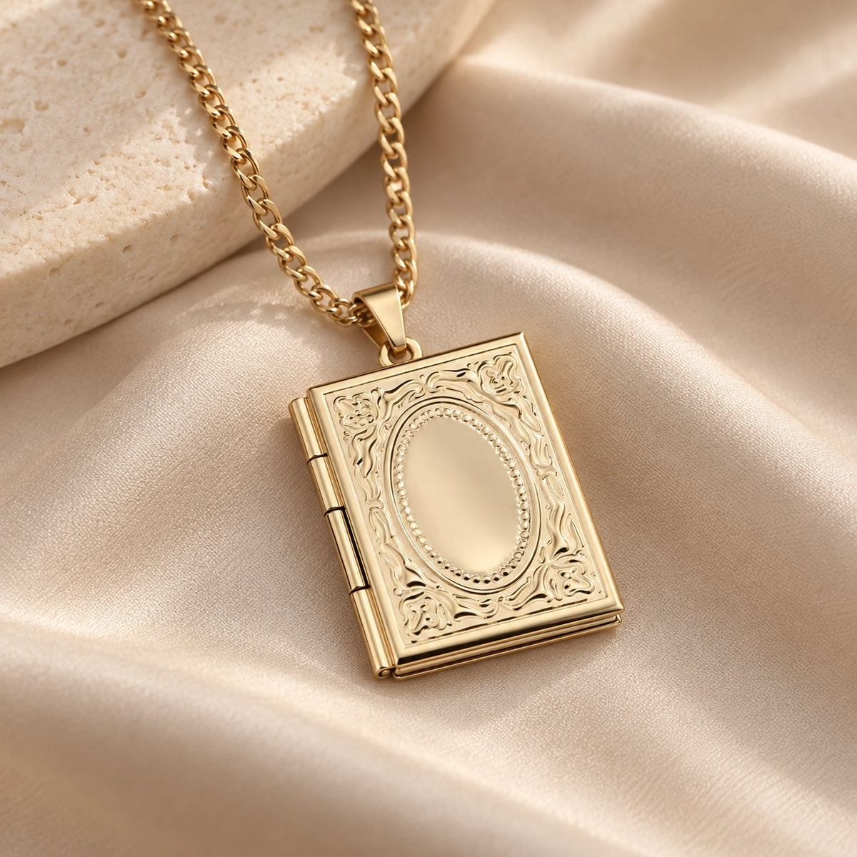 Vintage Gold Locket Necklace