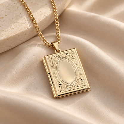 Vintage Gold Locket Necklace