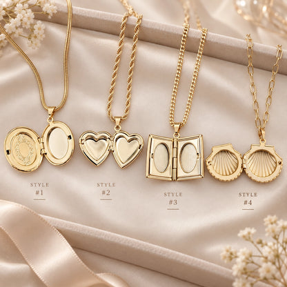 Vintage Gold Locket Necklace