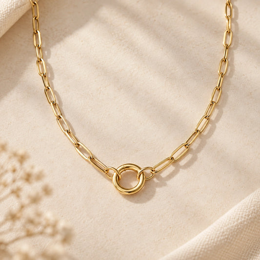 Paperclip Ring Necklace