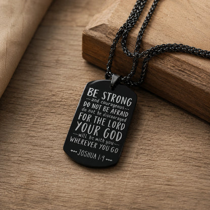 Faith & Strength Dog Tag Necklace