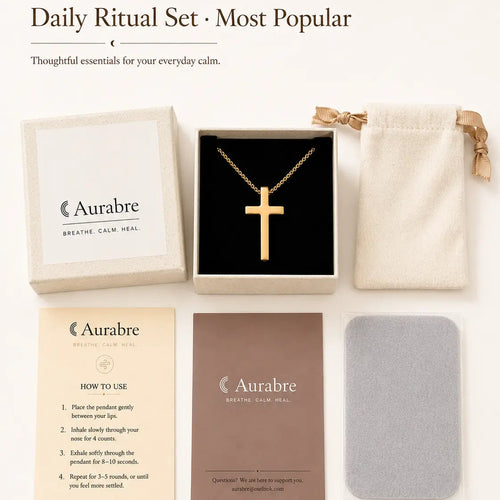 “Fear Not For I Am With You.” - Aurabre Cross Breathing Necklace